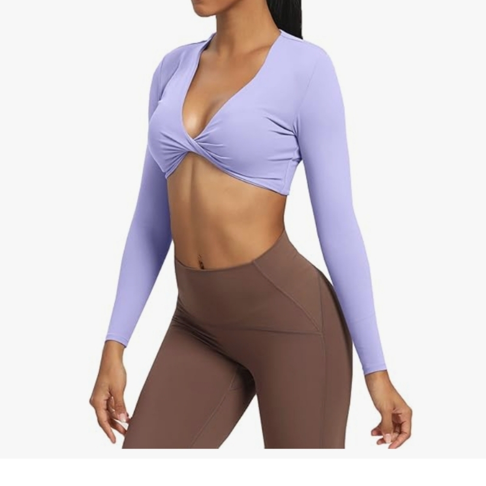 Womens Workout Crop Tops Athletic Yoga